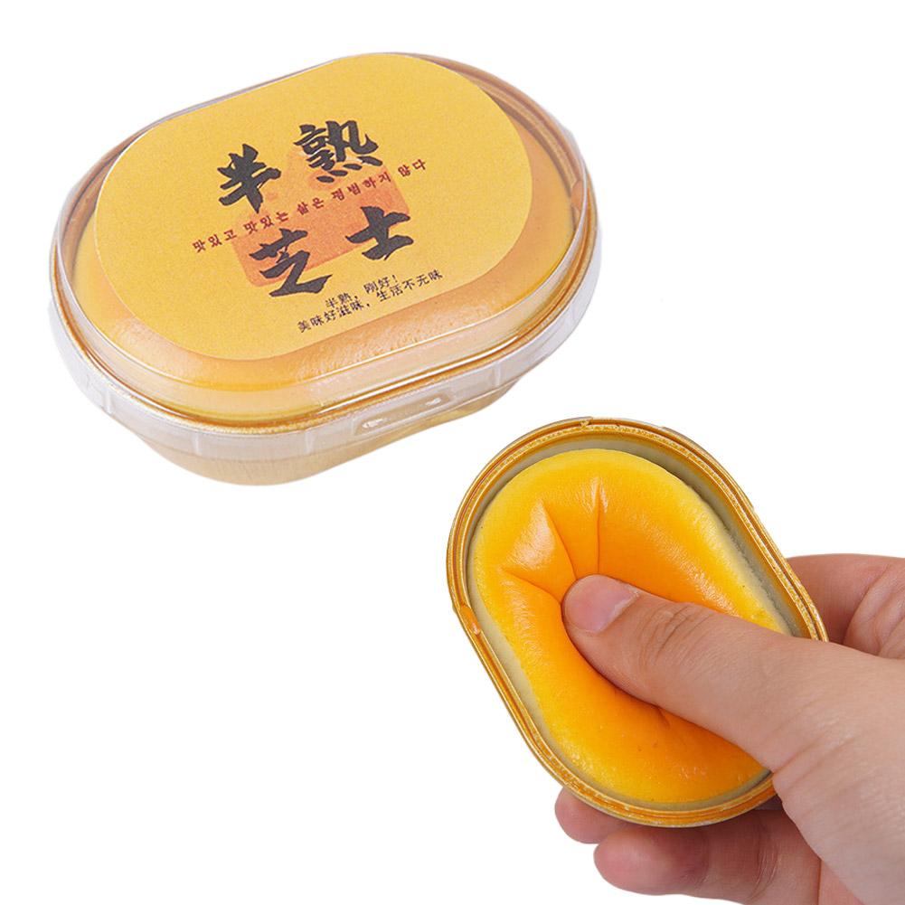 Squishy Simulated Cheese Bread Squeeze Toy Stress Relief Slow Rising Sensory Fidget for Anxiety ADHD Autism Gift for Kids Adults