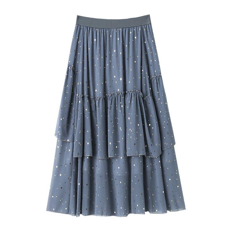 Dámská sukně s vysokým pasem nadměrné velikosti Letní nová áčková dortová sukně