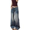Comfortable Smaller Retro Not Stick Leg Micro-flare Jeans Female Low Waist Thin Straight Dragging Trousers Women Jeans for Women Long Denim Pants