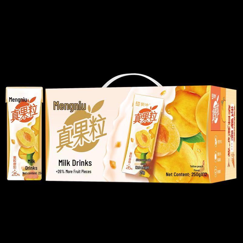 Mengniu Zhenguoli Yellow Peach Fruit Milk Drink