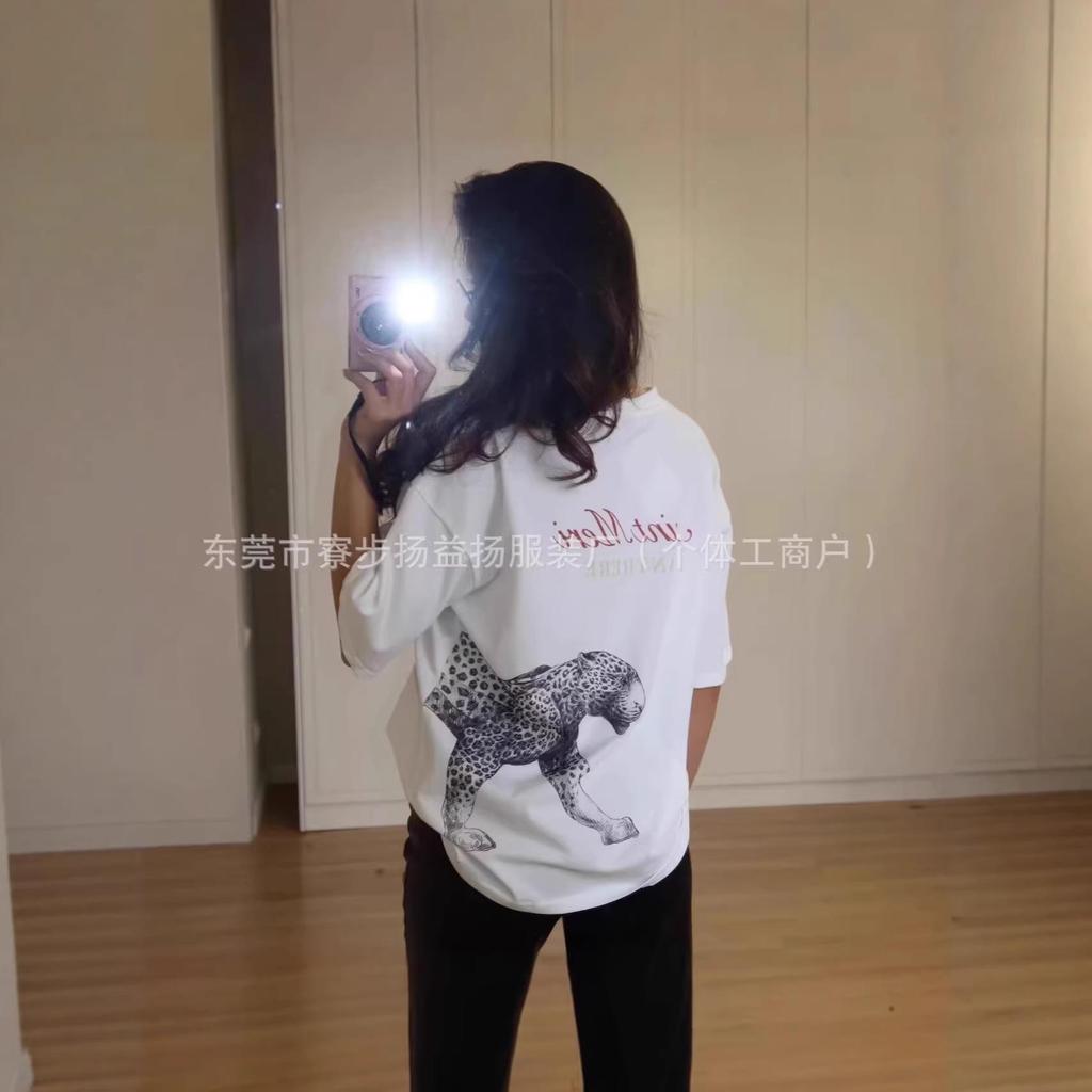 100% Cotton Short Sleeve Women's Hip Hop T-shirt – Trendy Street Style with Cool Graphic Print