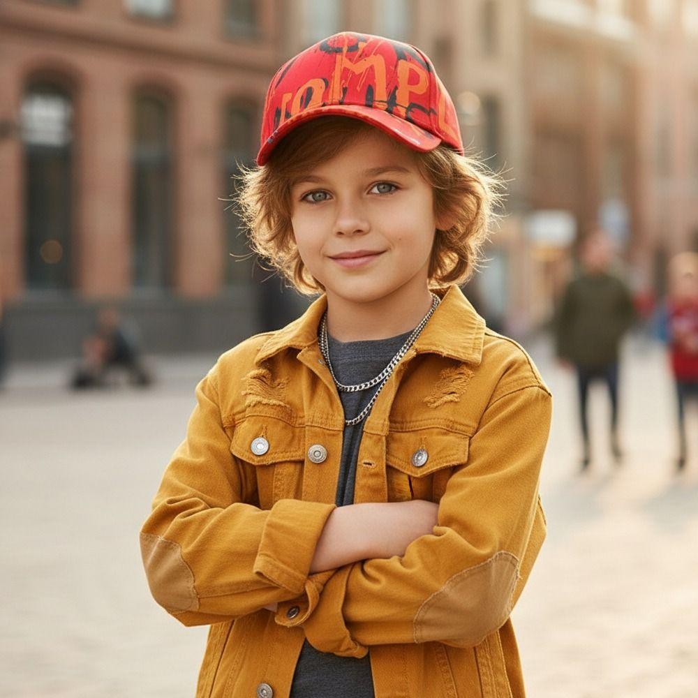 Adjustable Kids Baseball Cap Sun Protection Children Sun Hat Trendy Sunshade Hats for Boys Girls