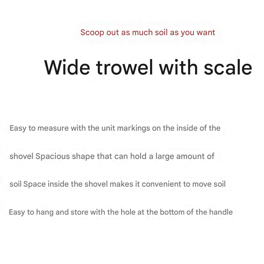 Ogrodnictwo Szeroki PP(Plastikowy) Kielnia ze skalą