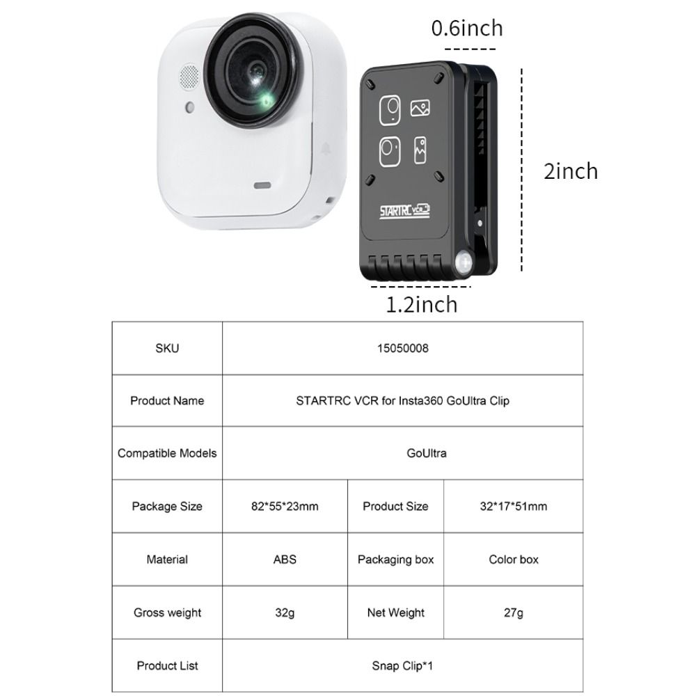 Rotation Camera Fixed Mount Clamp Backpack Clip for Insta360 GO Ultra Action Camera Accessories