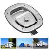Oval Plane Baffle Door Lock Latch 304 Stainless Steel for Car RVs Trailers Ships Toolbox