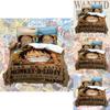 High Definition Digital Printed 3-piece Bedding Set For Us Size Bed Sheet