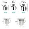 Stainless Steel Oil Bottle Lard Strainer Storage Container Cooking Oil Strainer Durable Multipurpose Filter Tank Kitchen