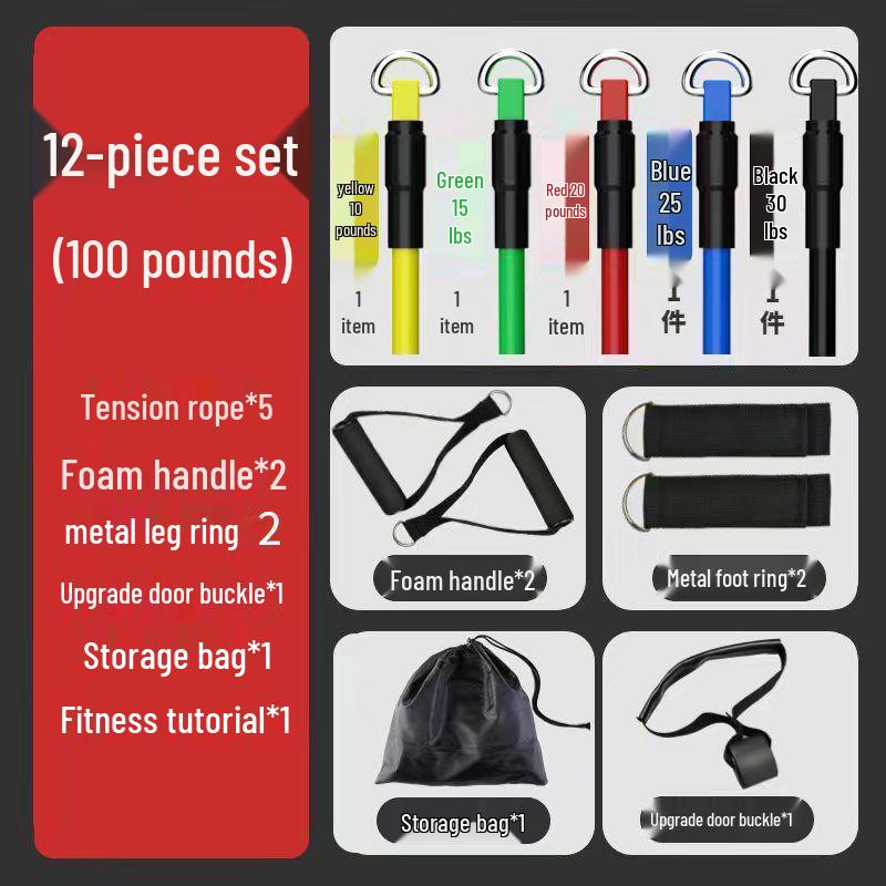 Elastic Resistance Band for Home Fitness and Chest Muscle Training