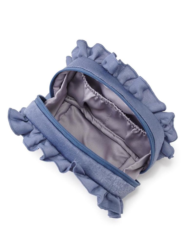 Gelato Pique Heart Embroidered Frill Square Pouch PWGB244684 NVY