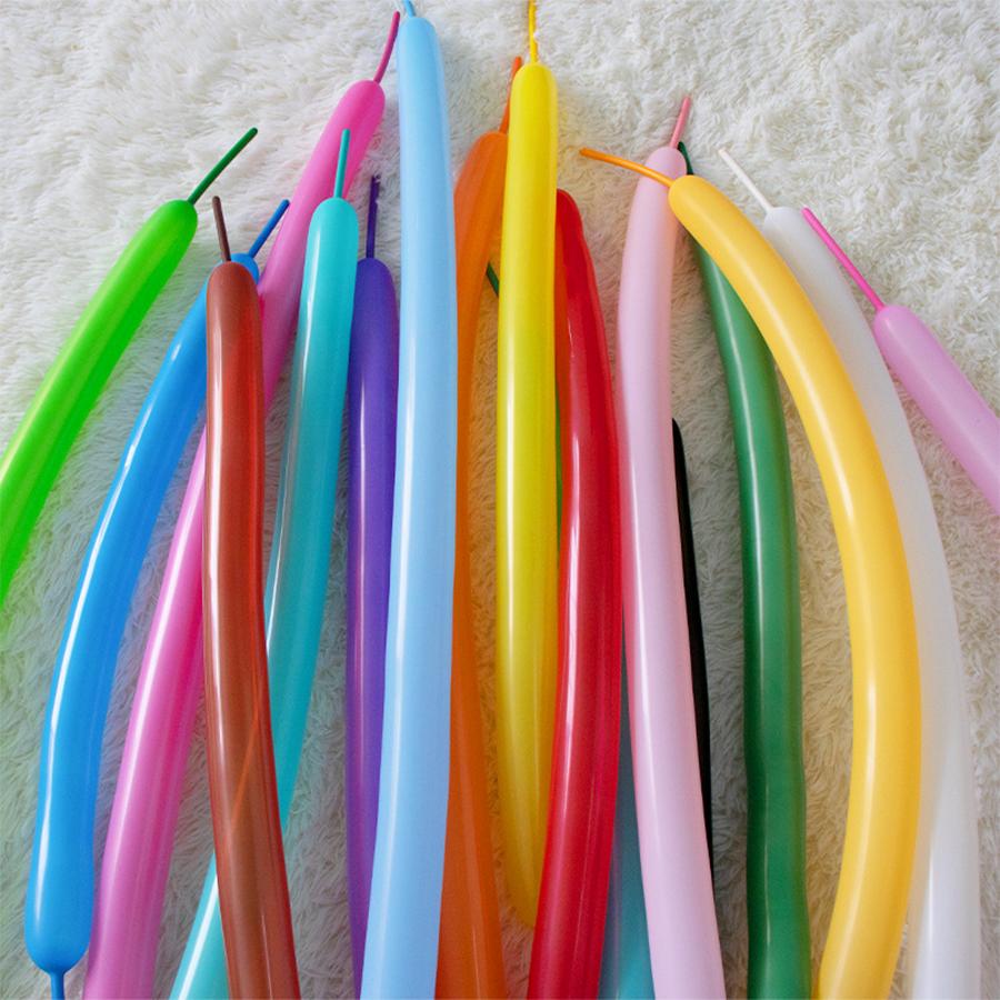 50/101pcs Long Strip Balloon with Mini Pump Festival Birthday Party Wedding Decor Atmosphere Creating DIY Styles Tool XJM