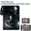 400pcs/900pcs Card Album Book Folder 4/9 Card Slots Collections Zipper Double Pocket Zipper Card Binder Holder
