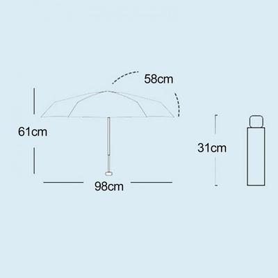 98cm Diameter Fan Umbrella UV Protection Rechargeable Fan Sun Rain Umbrella For Fishing Golfing Beach Picnics Outdoor Activities