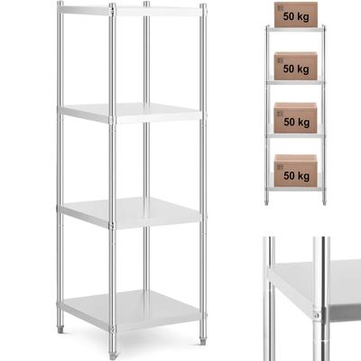 Metall-Lagerregal für Gastronomie bis 200 kg 60 x 60 x 180 cm