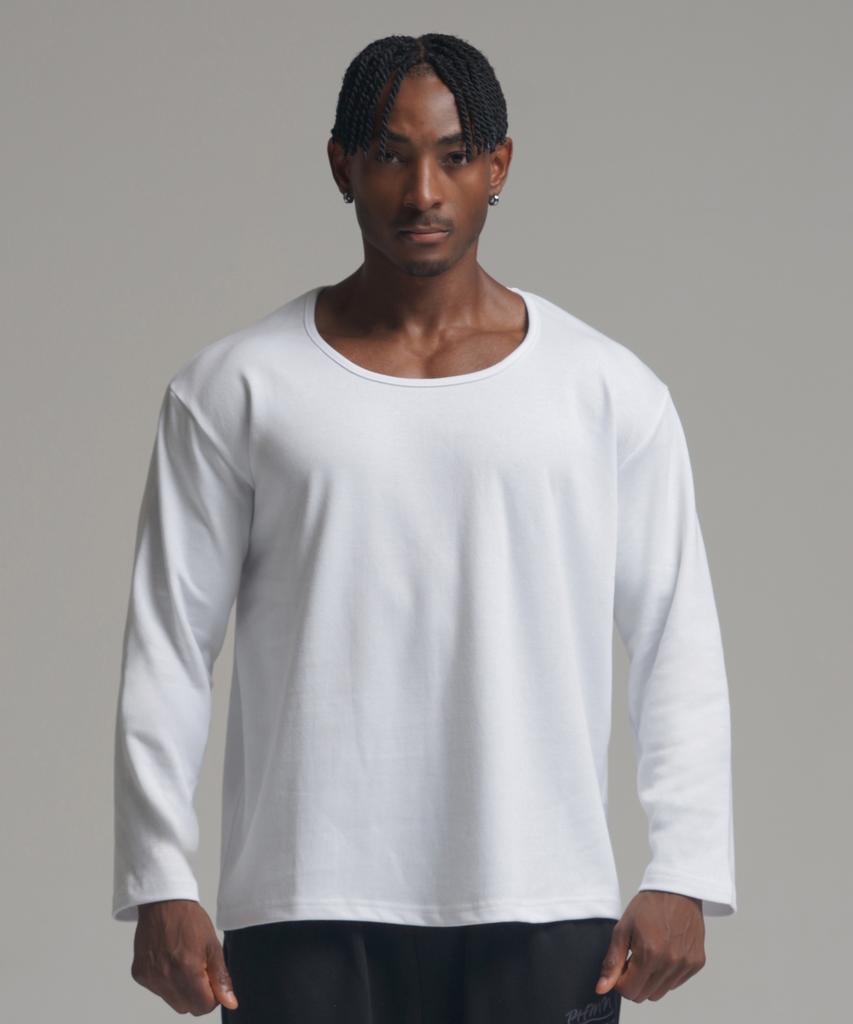 PHERMENON [2Pack] Muscle Fit U-Neck Long Sleeve (3 Colors)