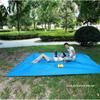 Square Canopy 3-4 Person Waterproof Sunshade Tent with UV Protection and Silver Coated Ground Sheet