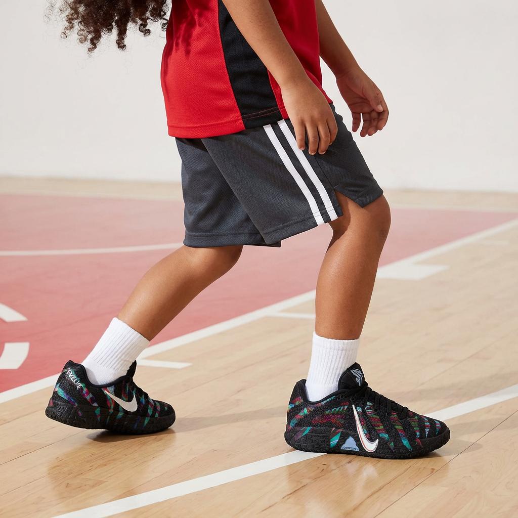 Nike JA 3 GS King of the Court Kids Sneakers Black White Bright-Crimson IF1795-001