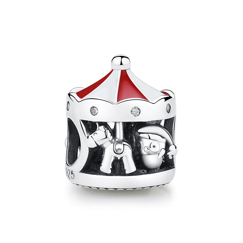 Original 925 Silver Charms Christmas Santa Reindeer Pendant Beads Fit Bracelets Necklaces Women DIY Jewelry Gift