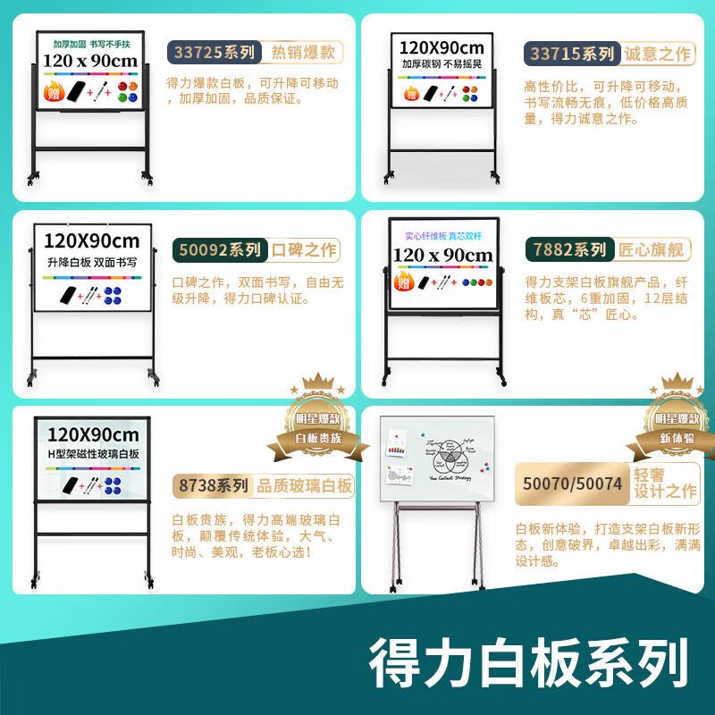 

Deli 150x90cm Double-Sided Magnetic Whiteboard & Greenboard with H-Stand