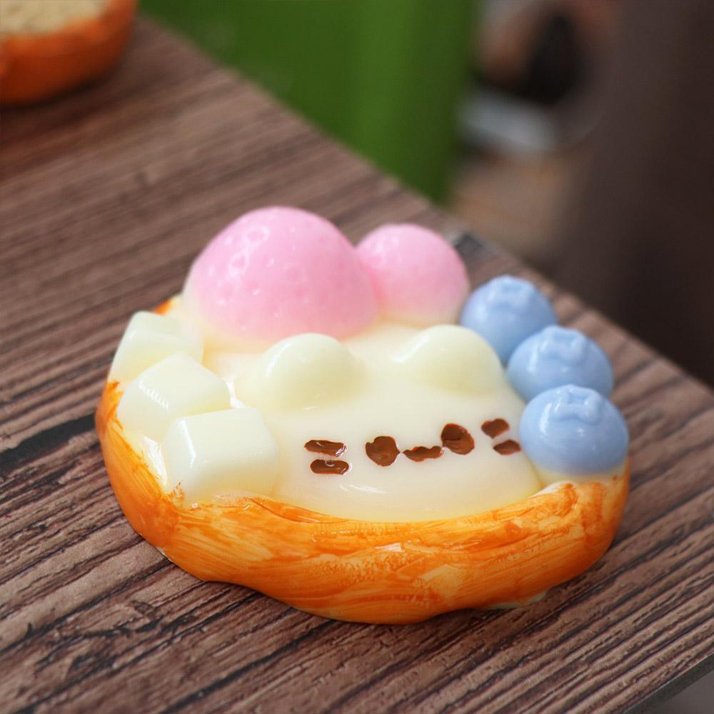 Birthday Gift Pinching Egg Tart Squishy Fingertip Hand Relax Sensory Fidget Ball Kawaii Cartoon Slow Rebound For Students