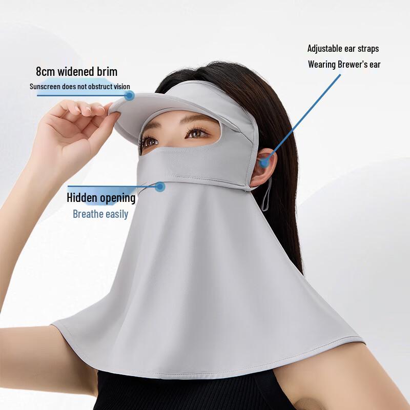 XIN SHENG XIANG All-in-One Ice Silk Sun Protection Hat