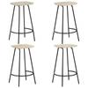 Day and Night - Day and Night Kitchen Stools 4 Units Solid Mango Wood