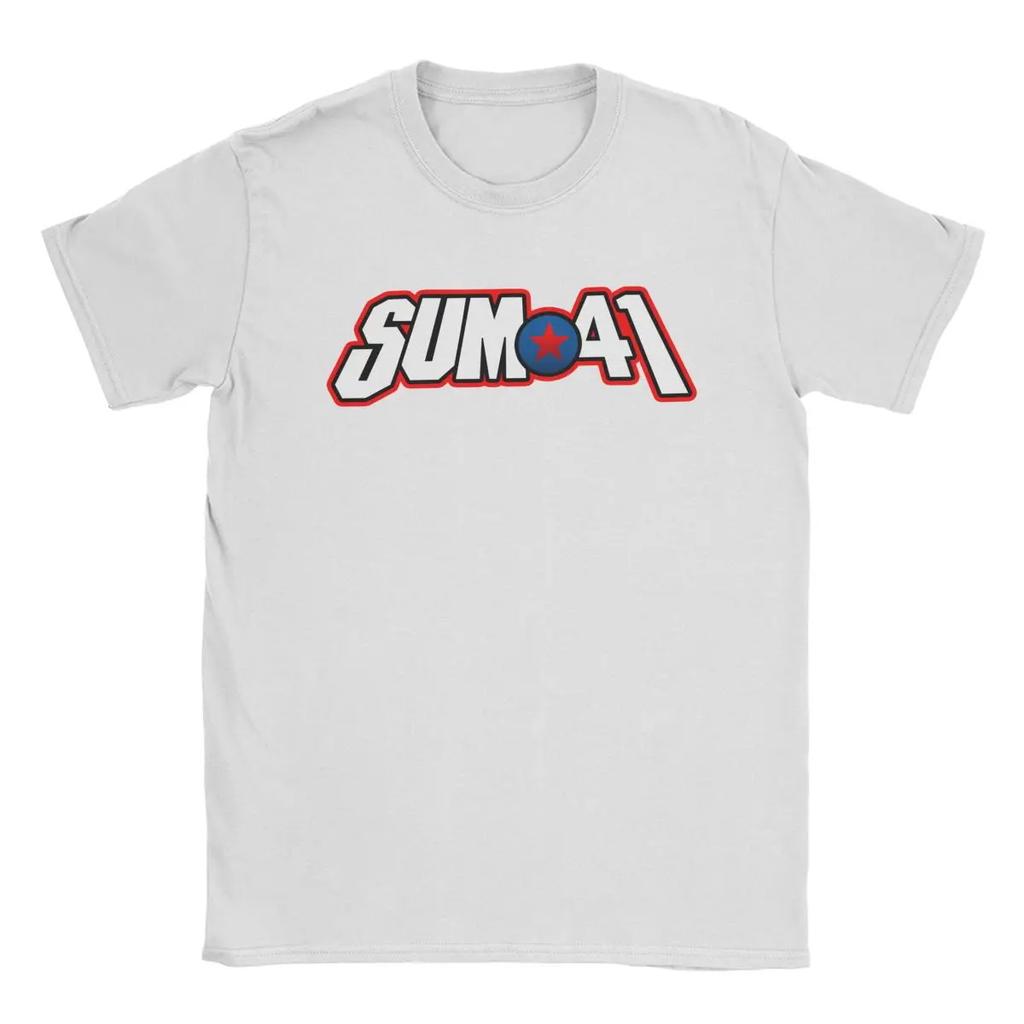 Sum 41 Band Herren T-Shirts SUM41 Punk Fantastische T-Shirts Amüsant Kurzarm O-Ausschnitt Vintage T-Shirt Harajuku 100% Baumwolle Unisex Oberteile