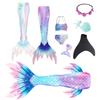 Filles Natation Queue de Sirène Costume de Sirène Robe Cosplay Enfants Cadeau de Noël d'Anniversaire Maillot de Bain Fantaisie Peut Ajouter Monopalme