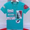 Czysta Bawełna Nowy Letni Męski T-shirt z Nadrukiem Modny Casualowy i Wszechstronny Modny T-shirt