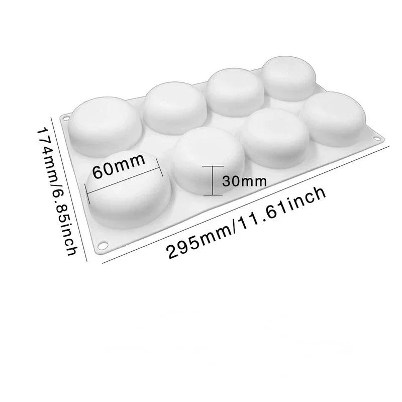 Semicircle Round Shaped Mousse Cake Silicone Molds For Baking DIY Chocolate Dessert Mold Pudding Jelly Kitchen Baking Tools