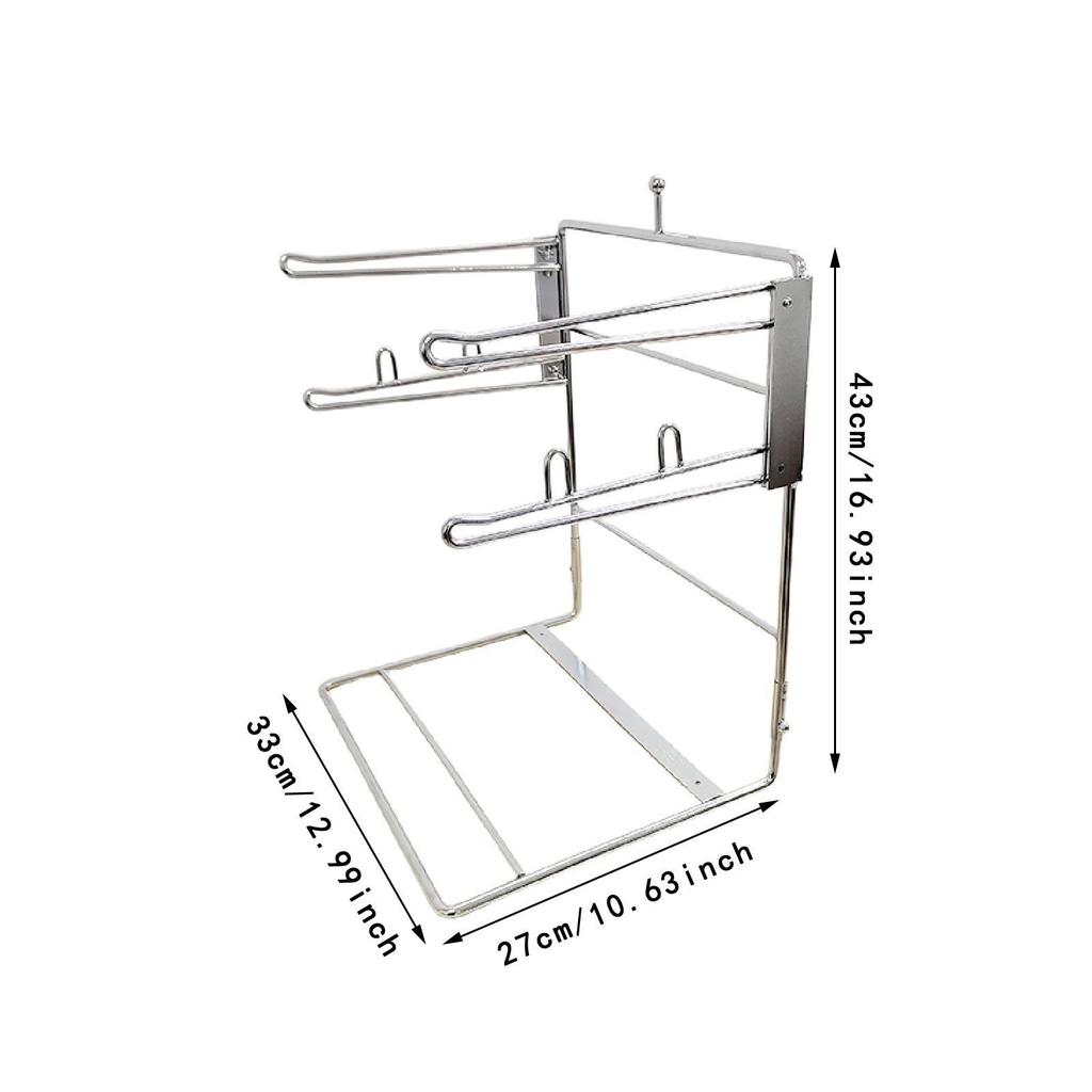 Grocery Bag Holder T Shirt Bags Rack Sturdy Space Saving Metal Shopping Stand Organizer for