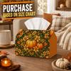 1pc Lush Botanical Autumn Tissue Box,Pumpkin Lily Foliage High-Quality,Waterproof,Durable,Lightweight,Foldable Storage,Ideal for Living Room and Dinin