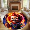 Bride of Chucky Print Round Rug, Washable Floor Carpet, For Entryway Dorm Laundry Room Office Study, Home Decor Birthday Christmas Gift
