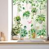 Whaline 6 Sheet Potted Plant Window Clings Hanging Vine Plant Eucalyptus Leaves Reble Window Decals for Home School Office Spring Summer Party