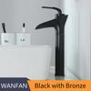 New Design Matte Black Single-Hole Deck Mounted Bathroom Sink Taps Tall Basin Faucet Ceramic Valve Core