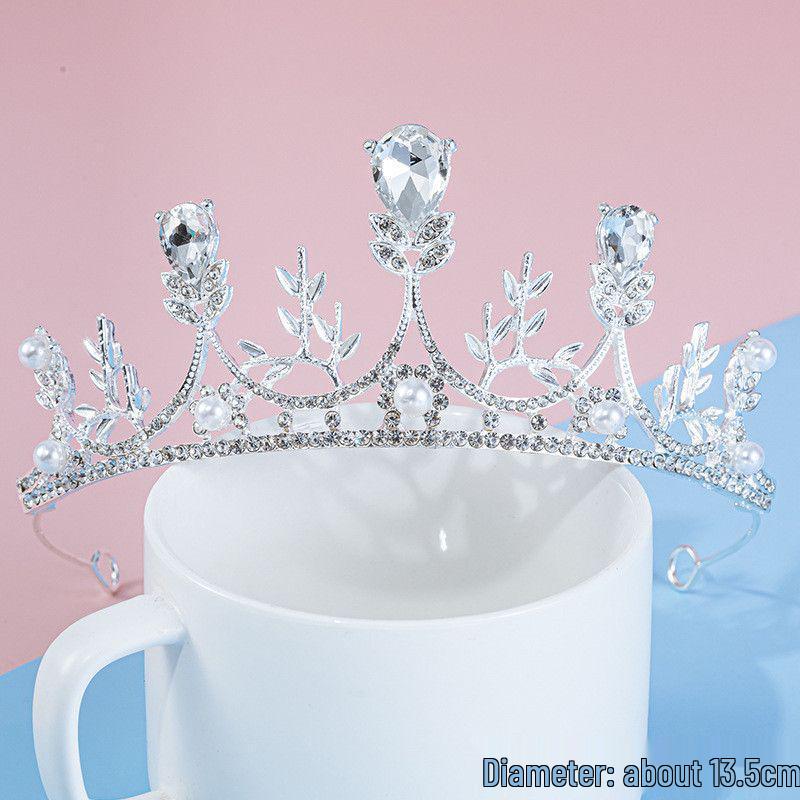Children's Crystal Crown Headband: Elegant Princess Performance Hairpiece for Girls