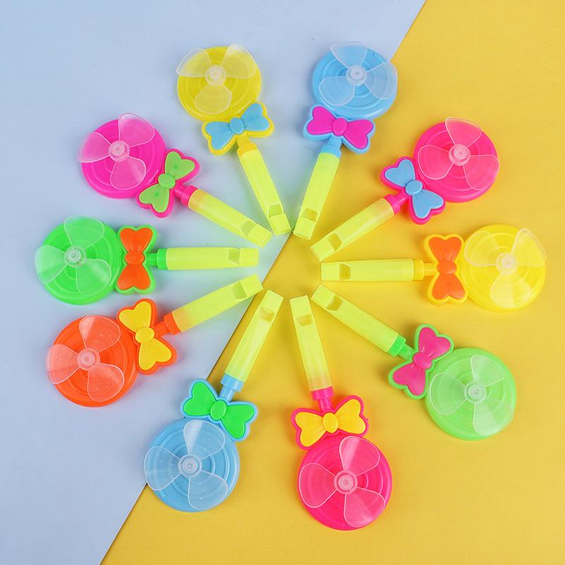 12Pcs Colorful Lollipop Whistle Windmill Game for Kids Birthday Party Favors Pinata Filler School Rewards Christmas Toy Gift
