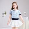 ASK JUNIOR Girls' Striped Polo T-Shirt
