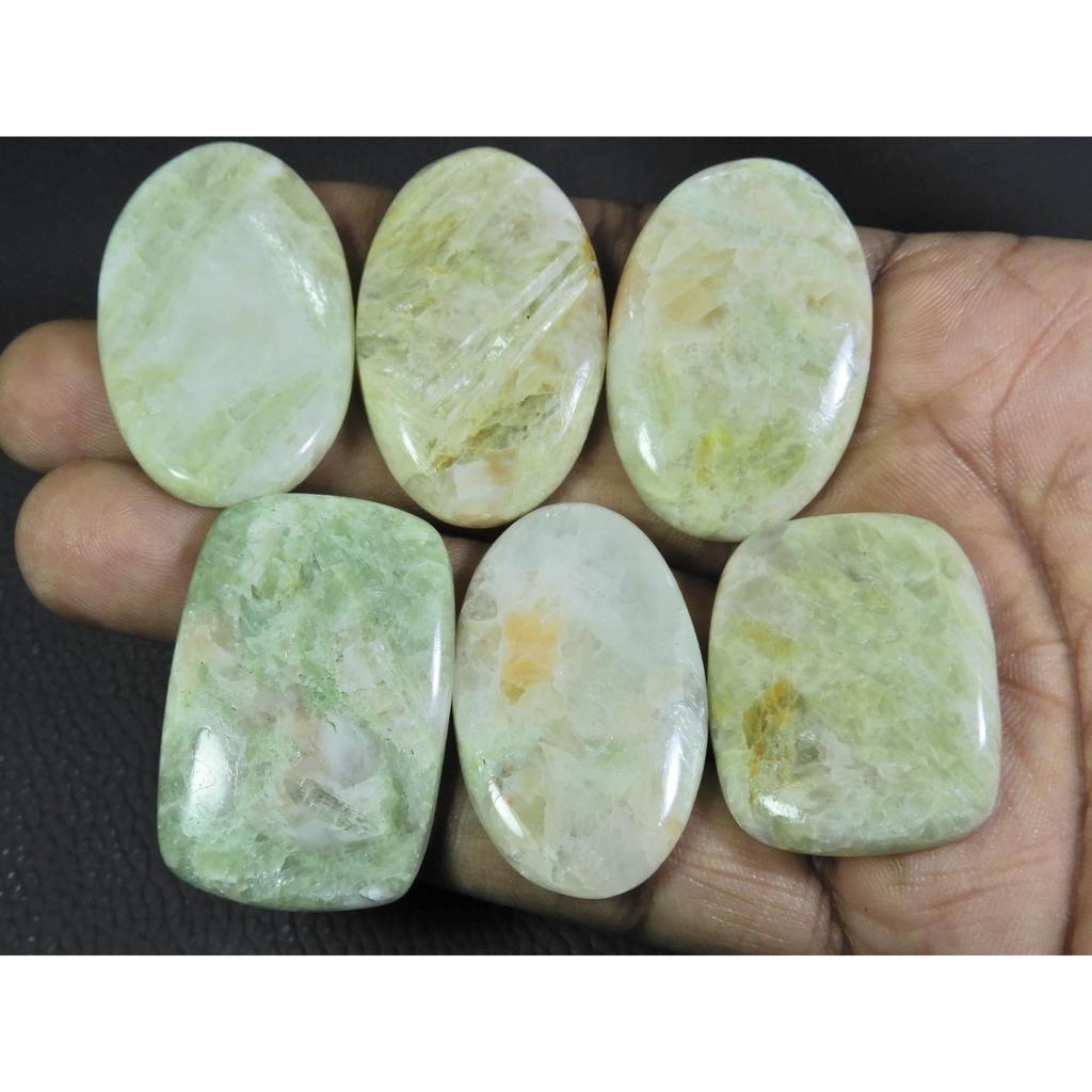 AA++ 356Cts. Natural Sunstone Mix Cabochon Loose Gemstone 06Pcs Lot A-795