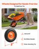 Wheelbarrow Cart One Wheel 6 Cu Ft Garden Dump Cart 330 lbs Utility Cart