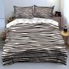 Zebra Stripe Black and White Bedding Set Bedding Set (1 Duvet Cover, 2 Pillowcases, Duvet Not Included)