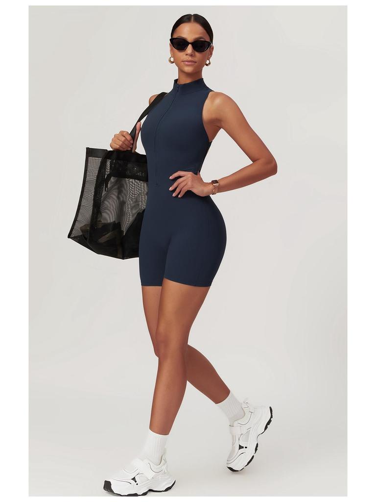 Women's Spring High-Intensity Sports Yoga Bodysuit - Beautiful Back, Hip-Lifting, Tight-Fitting with Zipper