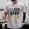 I Love Beer Funny Graphic T Shirts Men Y2k Streetwear Friends Beer DAY Drinker Party Tops Plus Size Clothes Short Sleeve Tees
