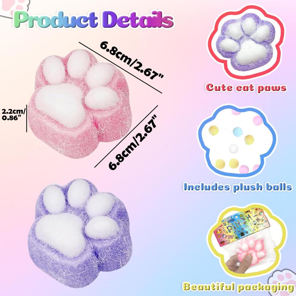 Echehi 4 Pcs Squishy Toys, Tabba Squishy, Fufu Squishy Super, Anxiety Relief Sensory Toy, Squishy Fidget Toys for Kids and Adults