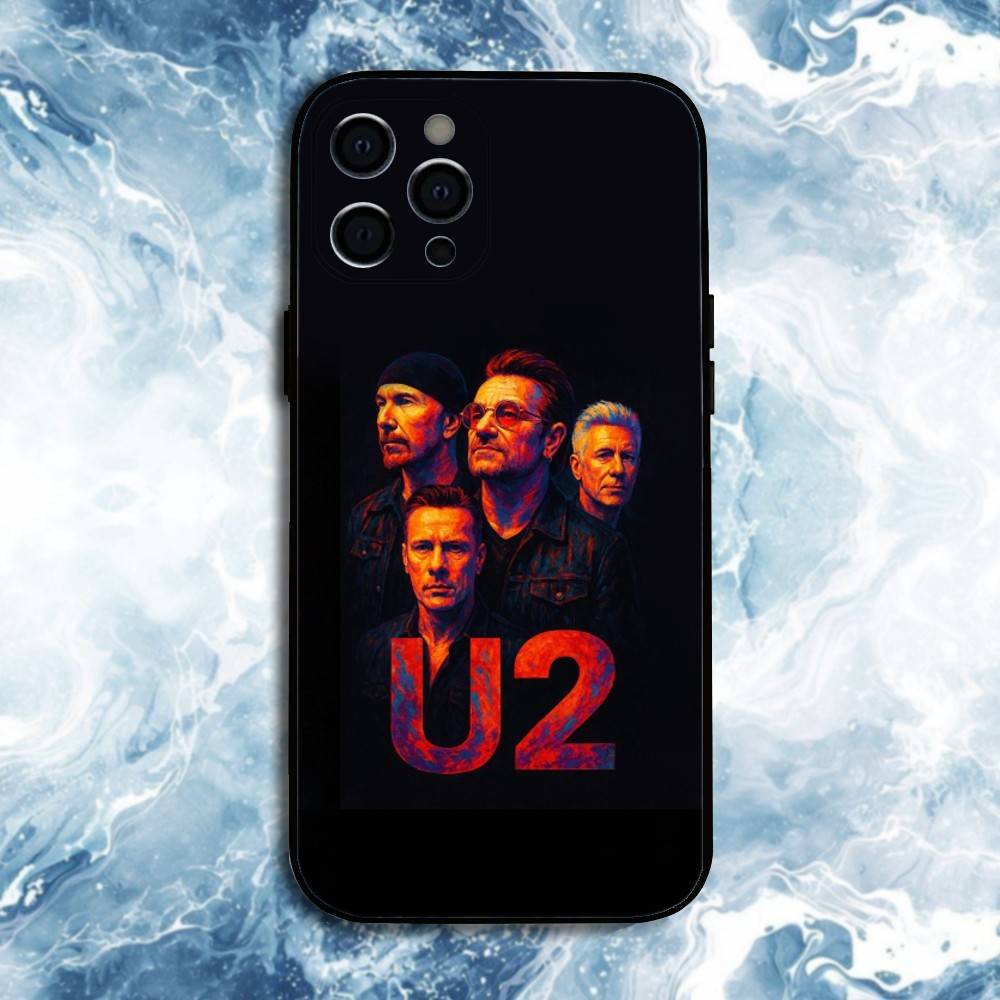 

The Car U-U2 Band Phone Case For iPhone17,16,15,14,13,12,11 Plus,Pro Max, Soft Silicone Black Cover iPhone13PRO