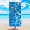 Summer Tropical Sunset Palm Island Beach Towel Ocean Scenery Print Soft Quick Dry Beach Blanket Travel Vacation Daily Use