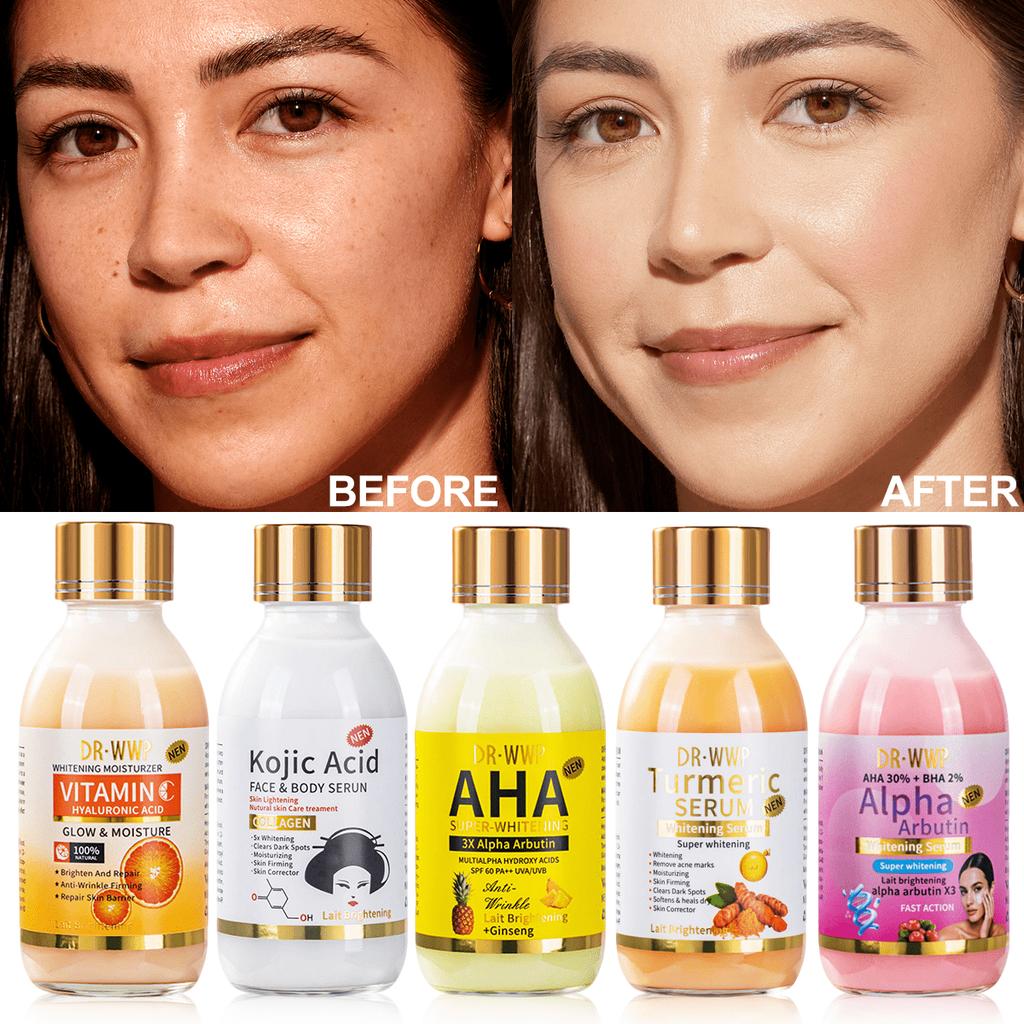 Arbutin Serum with Turmeric Extract Brightening Hydrating Facial Essence for Glowing Skin