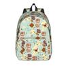 Cute Cartoon Monster  Classical Backpack Lightweight High School Work Pokemoned Daypack for Men Women Laptop Canvas Bags