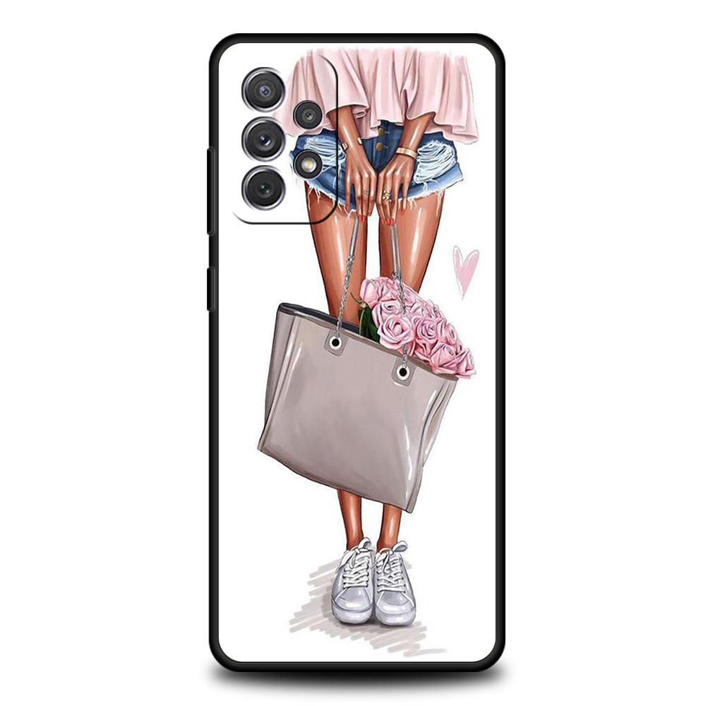 

Fashion High Heels Girl Woman Silicone Case For Samsung Galaxy A32 A52 A13 A22 A72 A51 A71 A41 A11 A31 A21S 5G Phone Cover Shell Samsung A41