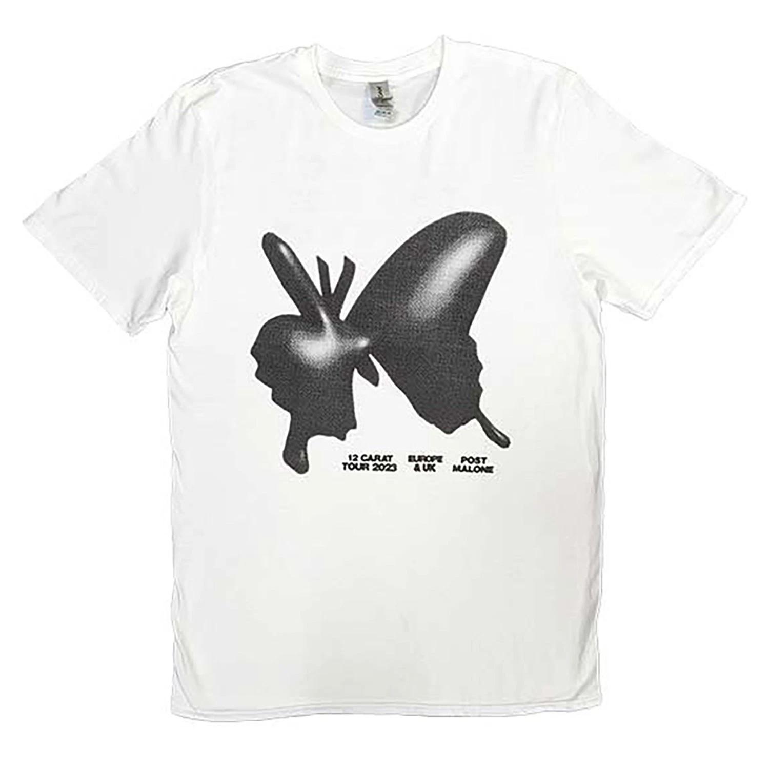Men s Post Malone Inflatable Butterfly 2023 Tour T-shirt X-Large White L