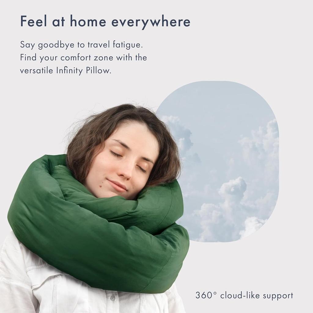 Pillow And Eye Mask - Travel Neck Pillow - Versatile Soft 360 Support Scarf - Machine Washable - Home Travel Flight Road Trips
